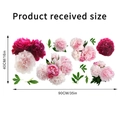 Detaillierte Bogenansicht der Pfingstrosen Wandsticker mit Maßen 40x90cm - In Beutel Verpackt
