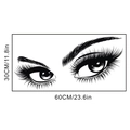 Guide des dimensions du sticker mural cils en vinyle noir 30x60cm pour déco de chambre - Style Large et Épais (KSA-9D)