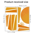Detailliertes Maublatt für Regenbogen-Sonne Wandsticker mit Layout-Größe von 60x60cm - Sonnenmuster (356) / Standardpaket