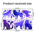 Detailed dimensions of starry wolf silhouette wall stickers showing size 90cm by 30cm - 30x90cm (Set of 2)