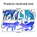 Specifiche dimensionali per adesivi murali lupo galassia stellata di 90x30cm - Set di 2 Fogli 30*90CM