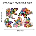 Layout und Maße der selbstklebenden bunten Schmetterling Wandaufkleber 42x57cm - 42*57CM In Beutelverpackung