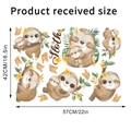 Detailed sloth wall sticker layout with size 42x57cm for children room decor - 42*57cm