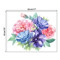 Peony and anemone wall sticker detail showing product dimensions 50cm by 40cm - Black and Red Style
