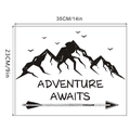 Detail von Adventure Awaits Wandtattoo mit Bergen Möwen und Pfeil Design 35x23cm - 23*35CM
