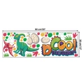 Lámina de pegatinas de pared de dinosaurios y huellas, tamaño detallado de 90x30 cm - Embalaje en Bolsa de 30x90cm