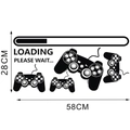 Maßangaben für Gaming-Wandsticker mit Controllern und Loading-Text aus Vinyl - 28*58CM In Beutelverpackung