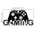 Vue détaillée du sticker mural manette de jeu avec texte GAMING et dimensions 60x30cm - 30*60cm