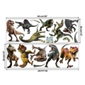 Juego de dos vinilos decorativos de dinosaurios de 30x90cm con T-Rex y pterosaurios - 30x90cm (KSY-45)