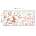 Detailed view of watercolor bunny wall stickers with dimensions and eco-certifications - Individual Bagged Packing