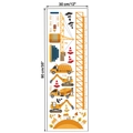 Detailed wall sticker featuring construction crane and height chart for kids bedroom - 30*90cm