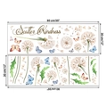 Detailansicht von zwei Wandstickern mit Pusteblume, Schmetterling und Zitattext - Pusteblume Schmetterling Stil