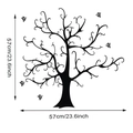 Schwarzes Baum- und Schmetterlings-Wandtattoo aus Vinyl, 57x57cm, für Heimdekoration - 314B (57x57)