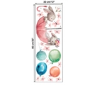 Dettaglio degli adesivi murali con coniglietti acquerello e palloncini in 30x90 cm - Specifiche Standard