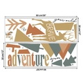 Detail der 30x90cm Wandtattoo-Sets mit nordischem Waldhirsch und Be Brave Abenteuer - Waldabenteuer Elch Stil