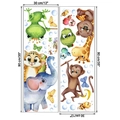 Detailweergave van aquarel dierenmuurstickers met de afmetingen van 30cm bij 90cm - 30*90CM Stijl