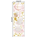 Detailed wall sticker layout with elephants, stars, and moon measuring 30x90cm for kids' decor - Elephant And Hot Air Balloon Combination / 30*90cm