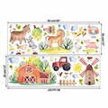 Detalle de vinilos infantiles de animales de granja y tractores para decorar dormitorios - Tema de la Granja
