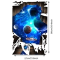 Detaillierte 3D-Weltraum-Wandtattoos mit Planeten und Schiffen, Größe 57x90cm - 57x90cm Bogen