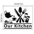Kitchen wall decal featuring coffee pot, cutlery, and 'Our Kitchen' text, size 40x30cm - 30*40cm