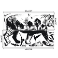 Dettaglio dei pannelli adesivi murali silhouette tigre, dimensioni 90 cm x 30 cm - Stile Paesaggio Tigre (KS6792C)