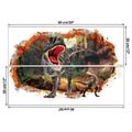 Detaillierter 3D-Dinosaurier Wandsticker mit Realistischer Textur und Steinbruch-Effekt - Großer Stil