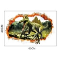 Detaillierter 60x40cm 3D-Wandsticker mit realistischem Dino, der durch die Wand bricht - Kleiner Stil