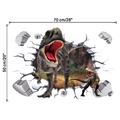 Dettaglio dimensioni 70x50cm degli adesivi murali dinosauro 3D per decorazioni - T-Rex e Raptors (KS6798-3) / 50*70CM Confezionato