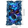 3D Weltraum Wandtattoo mit Galaxie-Effekt und Planeten-Detailansicht, Maße 90x57cm - 57*90CM