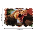 Detail van 3D T-Rex muursticker 40x57cm met afmetingen voor kinderkamer wanddecoratie - KSY68-40*57CM Verpakt