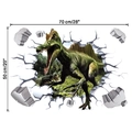 Dettagli adesivo murale dinosauro 3D con dimensioni di 70cm larghezza e 50cm altezza - Tema T-Rex (KS6798-4) / 50*70CM Confezionato