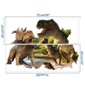 Gedetailleerde 3D dinosaurus muursticker met T-Rex en Triceratops inclusief maten - KSY66-25*70CM (2 Vellen) Verpakt