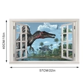 Detalle que muestra las medidas del vinilo 3D de dinosaurio de 57cm por 40cm para decoración - 40*60CM Embalaje en Bolsa