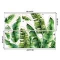 Vista detallada de adhesivos de pared de hojas de banano tropicales con bordes dorados - Juego de 2 Hojas de 30*90CM