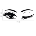 Detail view of eye vinyl wall sticker with 57cm by 19.1cm dimensions for home decor - 19.1x57cm Bagged