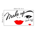 Detail view of Make up wall sticker showing artistic eye and red lip design in 60x30cm size - Style KSY89B (30*60CM)