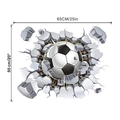 Detaillierte Maße des 3D-Fußball-Wandaufklebers mit den Abmessungen 65x50 cm - 50*65cm