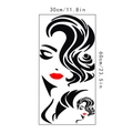 Detailed size specifications for woman face vinyl wall sticker 30cm by 60cm dimensions - Style KSY89A (30*60CM)