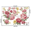 Muurstickers met pioenrozen 90x30cm voor woonkamer- of slaapkamerdecoratie - 30*90CM x 2 Vellen