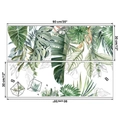 Detail van monstera muurstickers met afmetingen van 90x30 cm voor de decoratie - Tropisch Groen Combinatie Stijl