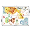 Detalles de dimensiones 30x90cm de pegatinas de pared de animales acuarela con leones - 30x90cm