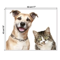 50x40 cm Größenübersicht für selbstklebende 3D-Wandaufkleber mit Katzen- und Hundemotiv - 40*50cm