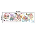 Waterproof butterfly and floral birdcage wall decals for living room and bedroom decor - 30x90cm