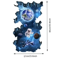 Detailed 3D astronaut space wall sticker with Earth design and 90x57cm size specs - Astronaut Space Theme (KSY-0A) / 57x90cm Bagged