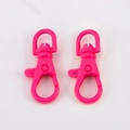 Hot pink plastic lobster clasp swivel snap hooks for DIY jewelry and necklaces - Rose Pink