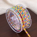 12-strand colorful braided cord for DIY jewelry making on a clear plastic spool - Approx 4m Per Roll / US 1