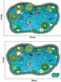 3D Seerosen-Teich Wandaufkleber mit Kois und Wasserlilien für Heim-Bodendekoration - Standard Spezifikation