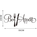 Dettaglio dell'adesivo murale Bon Appetit con icone posate in misura 55x23cm - 23*55CM