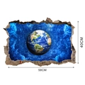 Vinilo decorativo 3D de la Tierra en el espacio estrellado con medidas 58 x 40 cm - 40*58CM