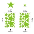 Adesivi murali pentagramma luminosi in due dimensioni per decorazioni di vetrate - 21*29cm